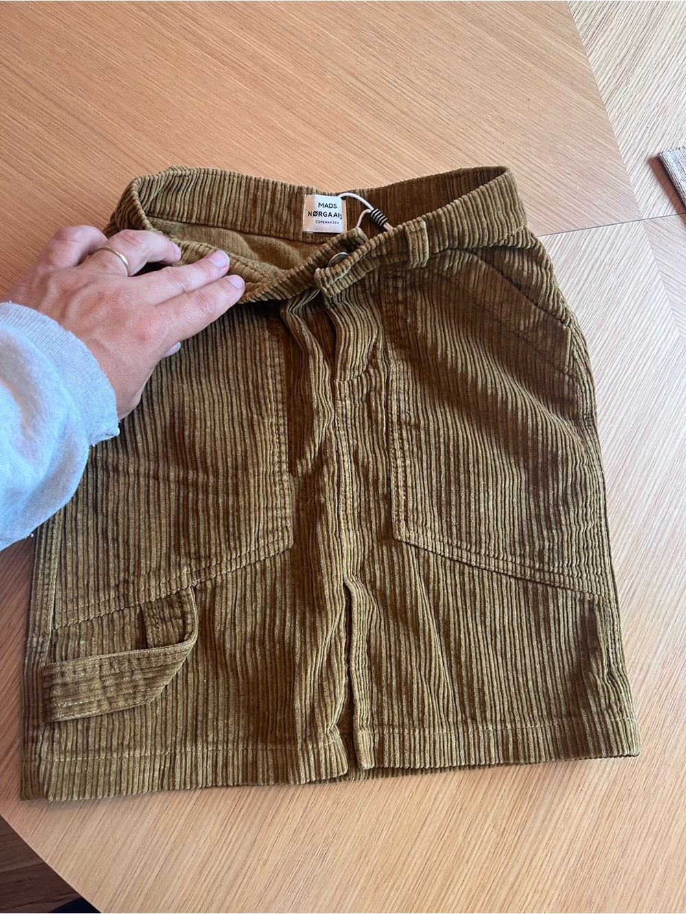 Mads Norgaard | Girls’ Tan Corduroy Skirt | Size 8
